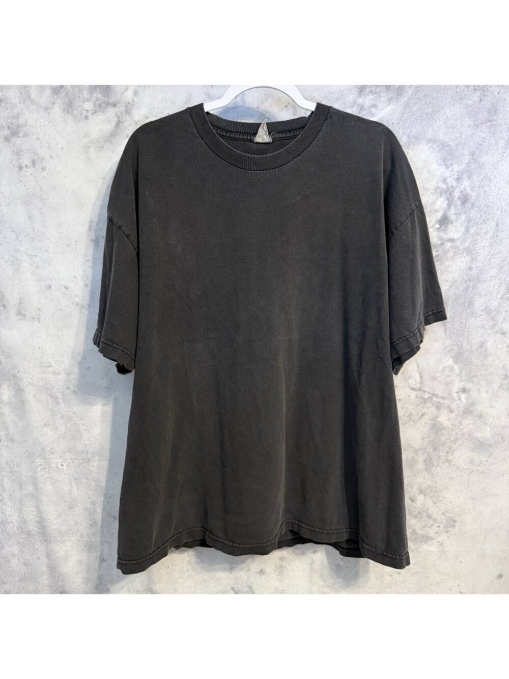 Vintage Y2k Black Blank T Shirt Mens 2XL XXL Grunge Skate Faded